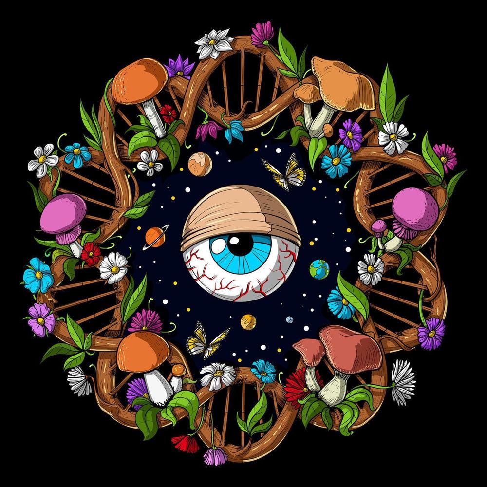 DNA Mushrooms. DNA Chain Shirt, Hippie Shirt, Psychedelic Shirt, Magic Mushrooms Tee, Festival Clothing, Hippie Tees, Hippie Clothing, Hippie Outfit - Psychonautica Store