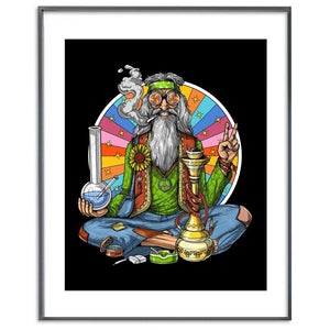 Hippie Art Print, Hippie Poster, Stoner Art Print, Stoner Poster, Psychedelic Poster, Trippy Poster, Cannabis Poster, Weed Art Print - Psychonautica Store