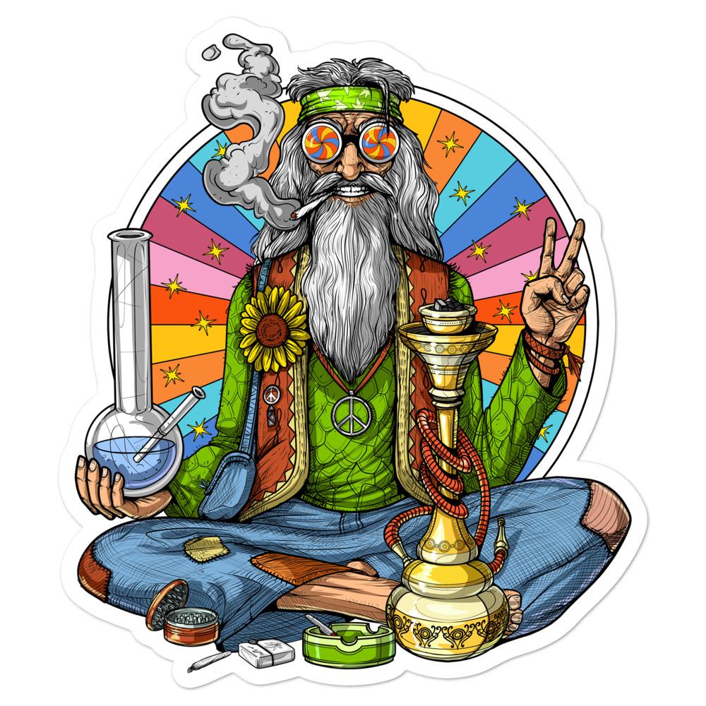 Hippie Sticker, Psychedelic Sticker, Trippy Sticker, Stoner Sticker, Hippie Decals - Psychonautica Store