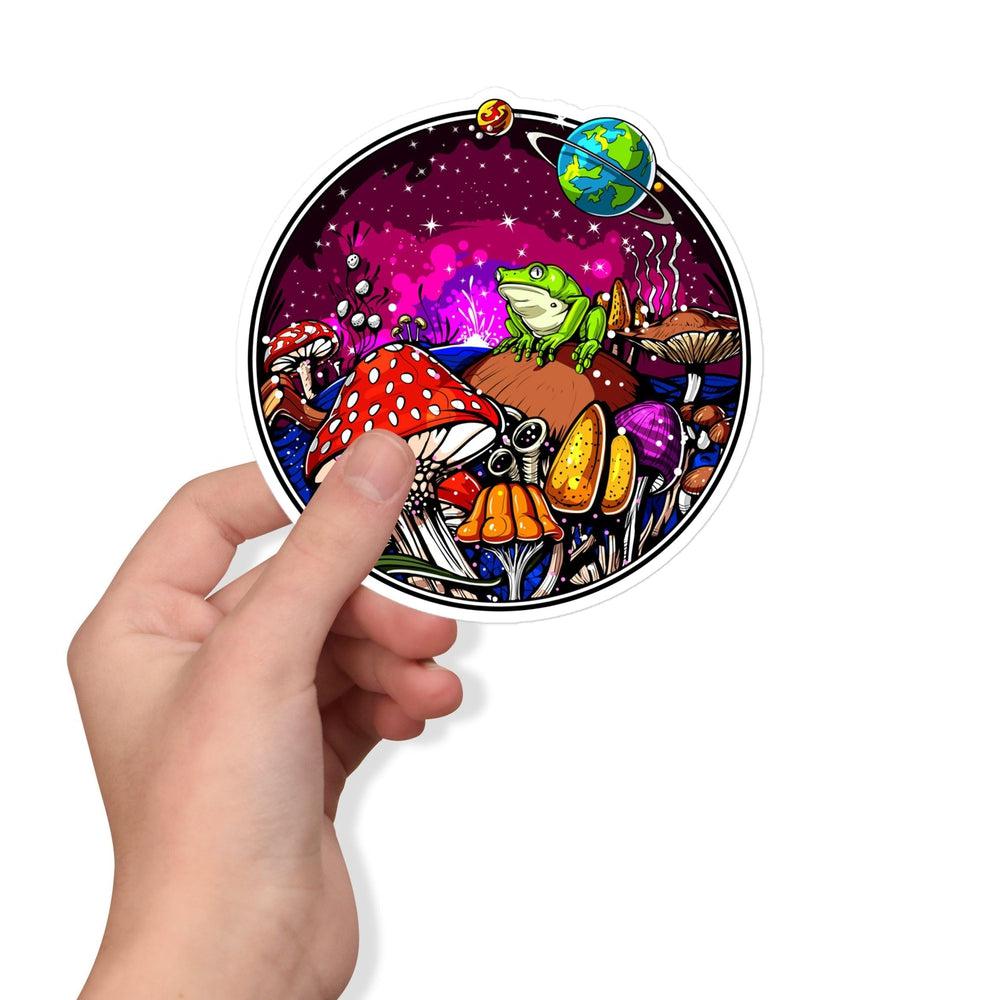 Magic Mushrooms Sticker, Psychedelic Decals, Psilocybin Mushrooms Sticker, Hippie Decal, Trippy Stickers - Psychonautica Store