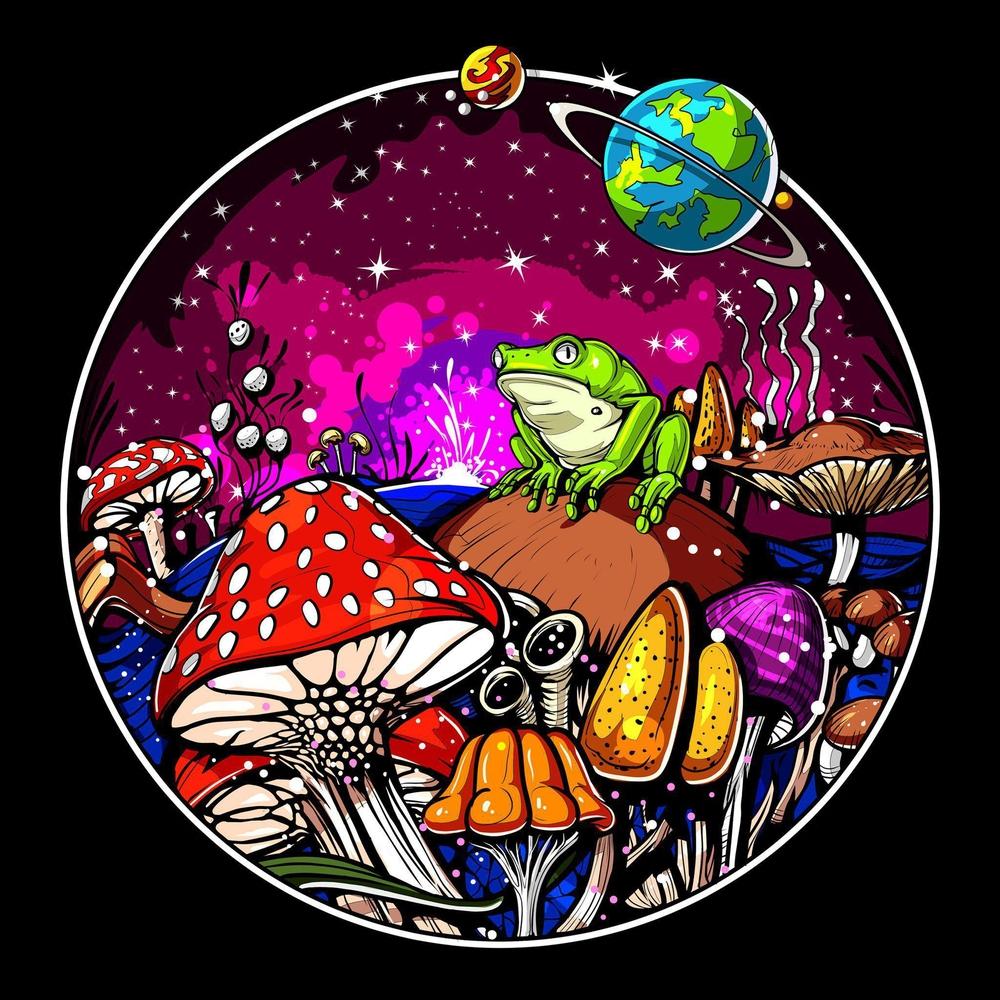 Magic Mushrooms Shirt, Mushrooms Tee, Psychedelic T-Shirt, Hippie Clothes, Hippie Clothing, Psilocybin Mushrooms Shirt - Psychonautica Store