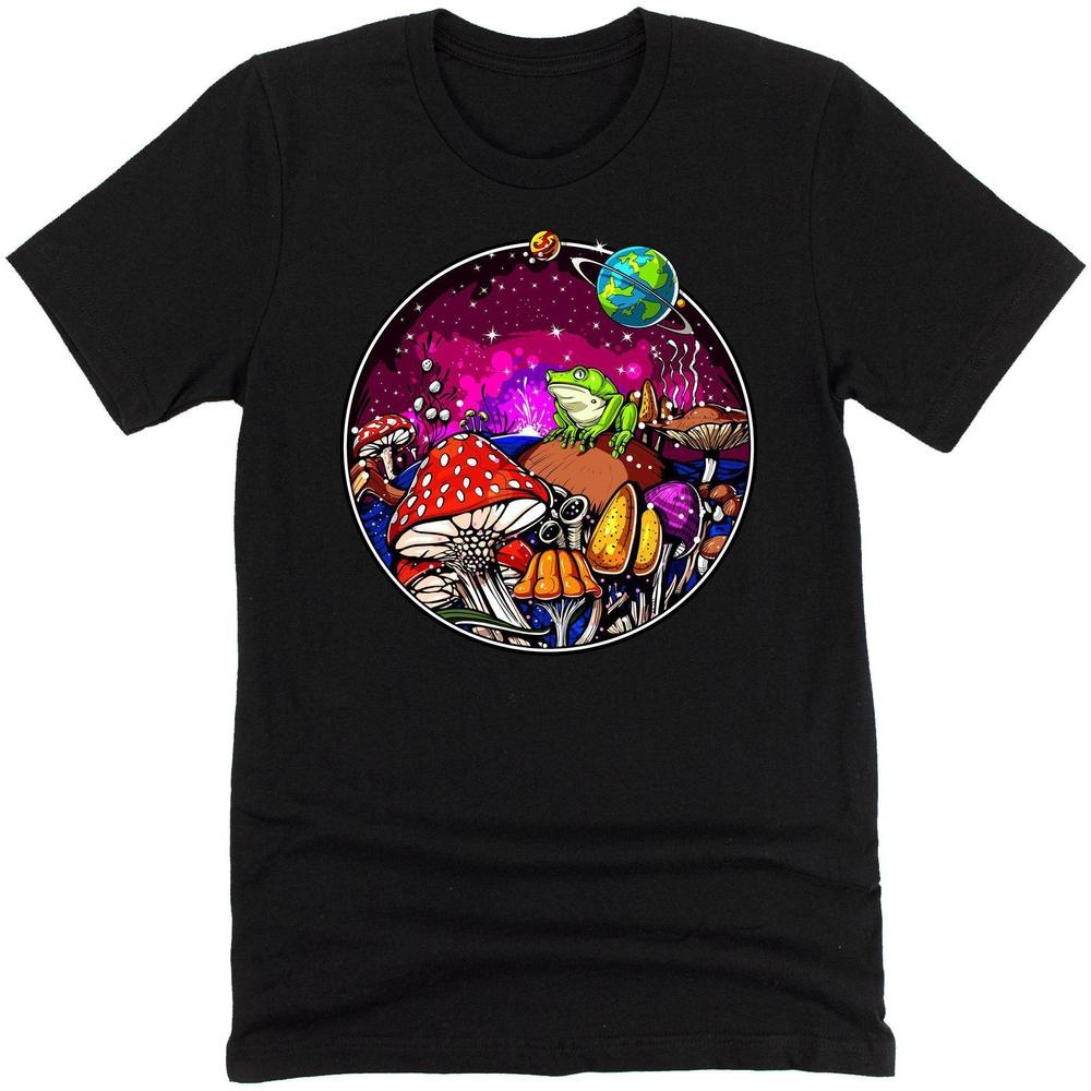 Magic Mushrooms Shirt, Mushrooms Tee, Psychedelic Shirt, Hippie Clothes, Trippy Clothing, Festival Clothing, Psilocybin Mushrooms - Psychonautica Store