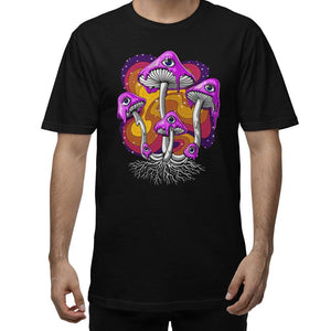 Psychedelic Mushrooms T-Shirt, Unisex Mushrooms T-Shirt, Trippy Mushrooms Shirts, Mushrooms Clothes, Mushroom Clothing, Psilocybin Mushrooms T-Shirt - Psychonautica Store