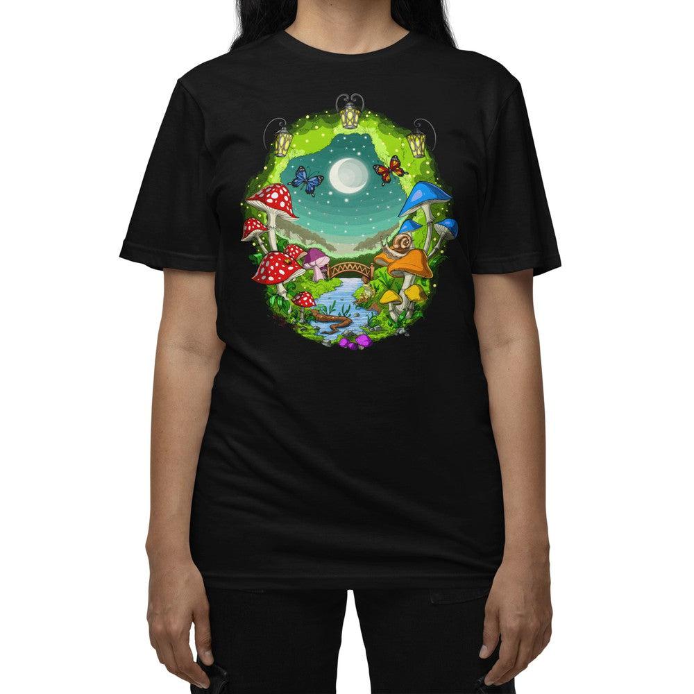 Mushroom T-Shirt, Magic Mushrooms Shirt, Psychedelic Mushroom Tee, Forest Mushrooms T-Shirt, Mushrooms Clothing, Mushroom Clothing - Psychonautica Store