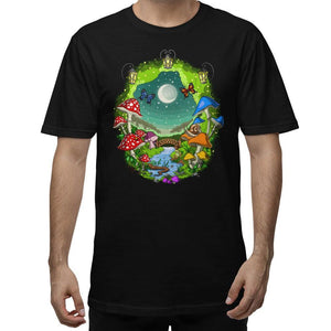 Forest Mushroom T-Shirt, Magic Mushroom T-Shirt, Cottagecore Mushroom T-Shirt, Forest Magic Mushrooms T-Shirt, Mushrooms Clothing, Goblincore Mushroom Shirt - Psychonautica Store