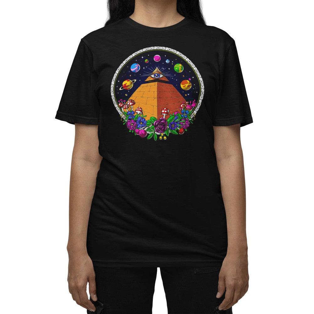 Psychedelic T-Shirt, Pyramid T-Shirt, Trippy Pyramid T-Shirt, Psychedelic Clothes, Illuminati T-Shirt, Trippy Tee, Trippy Clothing - Psychonautica Store