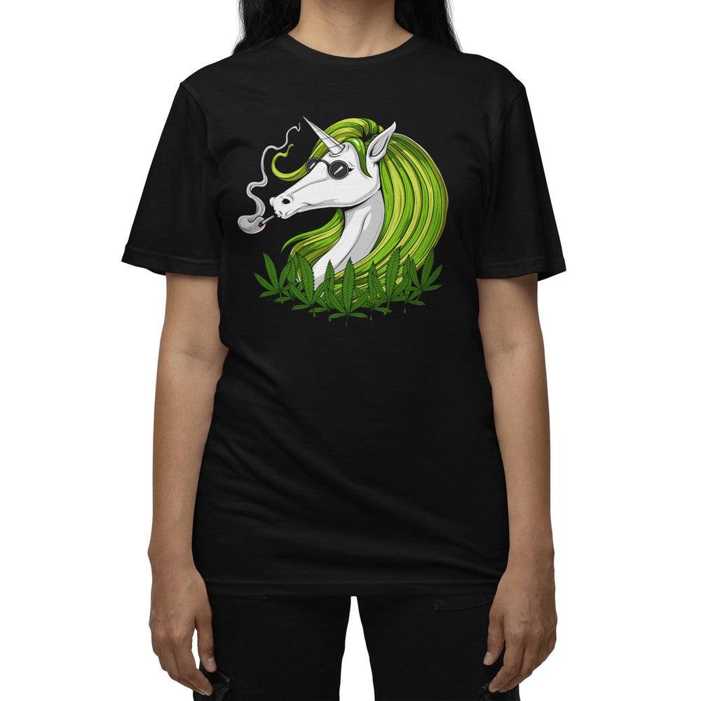 Unicorn Smoking Weed T-Shirt, Hippie Unicorn Shirt, Cannabis T-Shirt, Psychedelic Unicorn T-Shirt, Stoner Clothing, Hippie Clothes - Psychonautica Store