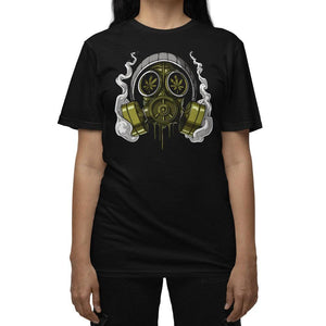 Weed Gas Mask T-Shirt, Weed T-Shirt, Cannabis T-Shirt, Weed Clothes, Marijuana T-Shirt, Weed Clothing - Psychonautica Store