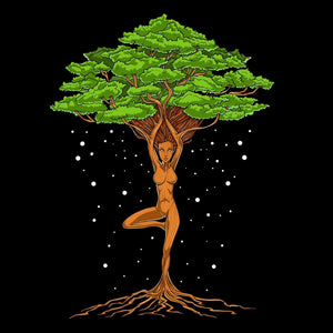 Tree Of Life, Tree Of Life Yoga, Fantasy Forest, Woman Tree Yoga - Psychonautica Store
