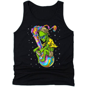 Aliens Mens Tank, Weed Tank Top, Psychedelic Tank, Stoner Tank, Stoner Clothes, Stoner Clothing, Festival Clothing - Psychonautica Store