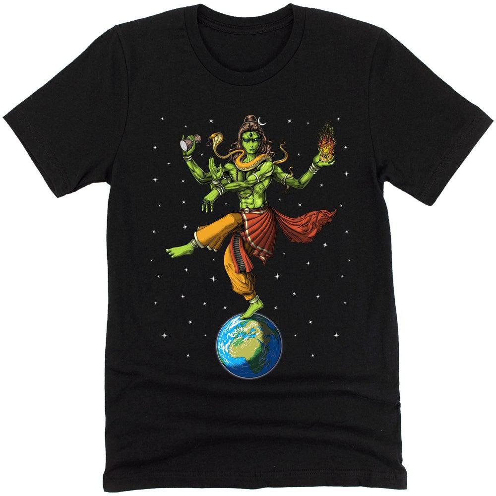 Alien Shiva Shirt,Psychedelic Alien T-Shirt, Alien Yoga Tee Shirt, Shiva Nataraja Shirts, Alien Hindu God Clothing, Hippie Alien Shirt, Psychedelic Alien Clothes - Psychonautica Store