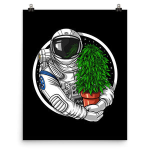 Astronaut Weed Poster, Stoner Poster, Weed Art Print, Marijuana Poster, Cannabis Art Print, Stoner Art Prints - Psychonautica Store