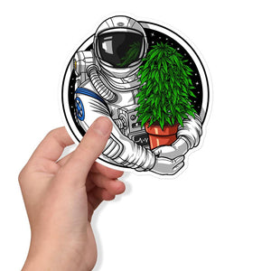 Astronaut Stoner Sticker, Weed Astronaut Stickers, Astronaut Decals, Weed Decal, Stoner Decals, Marijuana Sticker, Cannabis Stickers - Psychonautica Store