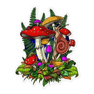 Mushrooms Sticker, Forest Mushrooms Sticker, Psychedelic Mushrooms Sticker, Hippie Stickers, Mushroom Decals - Psychonautica Store