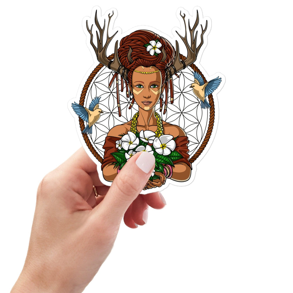 Ayahuasca Sticker, Ayahuasca Shaman, Ayahuasca Decal, Hippie Sticker, Forest Spirit, Shaman Sticker - Psychonautica Store