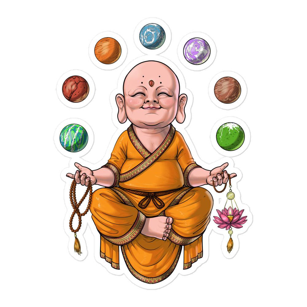 Baby Buddha Sticker, Little Buddha Sticker, Buddha Meditation Stickers, Buddha Zen Yoga Stickers, Buddha Spiritual Decal, Hippie Buddha Decal - Psychonautica Store