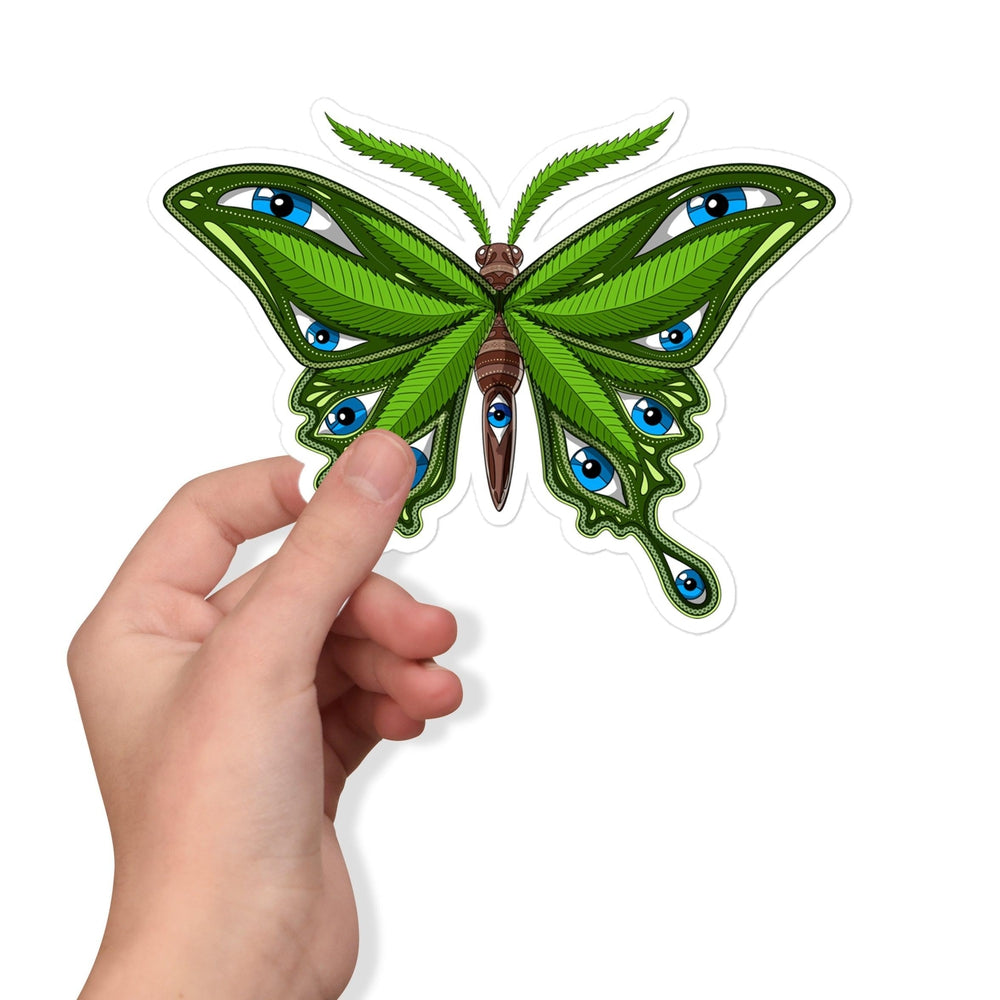 Hippie Sticker, Stoner Sticker, Weed Sticker, Cannabis Stickers, Marijuana Stickers, Stoner Decals, Hippie Decal, Weed Butterfly Sticker - Psychonautica Store