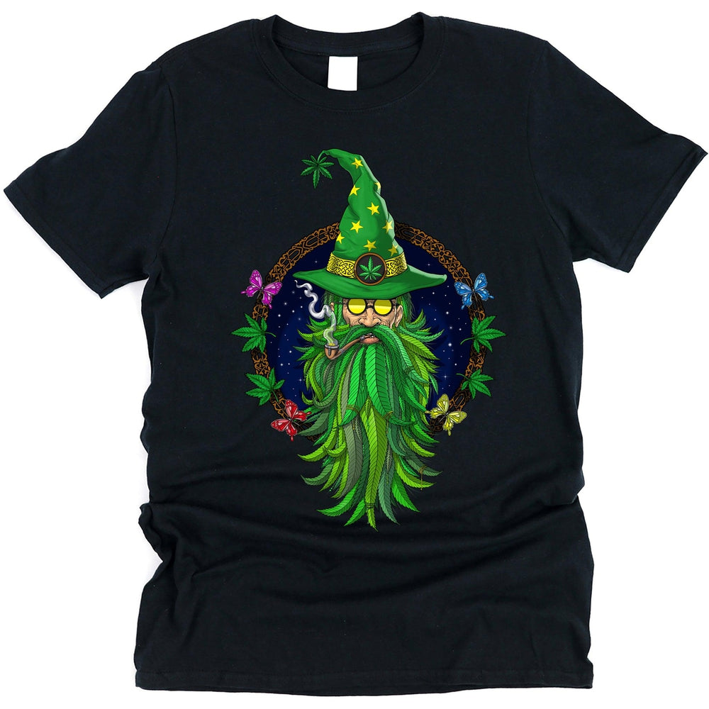 Weed Wizard T-Shirt, Cannabis Wizard Shirt, Hippie Wizard Shirt, Hippie Stoner T-Shirt, Marijuana Wizard Shirt, Weed Shaman Tee, Psychedelic Wizard T-Shirt, Psychedelic Shaman Shirt - Psychonautica Store