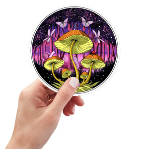 Mushrooms Sticker, Magic Mushrooms Stickers, Psychedelic Mushroom Sticker, Hippie Mushroom Sticker, Psychedelic Sticker, Trippy Mushrooms Sticker, Shrooms Sticker, Fungi Stickers - Psychonautica Store