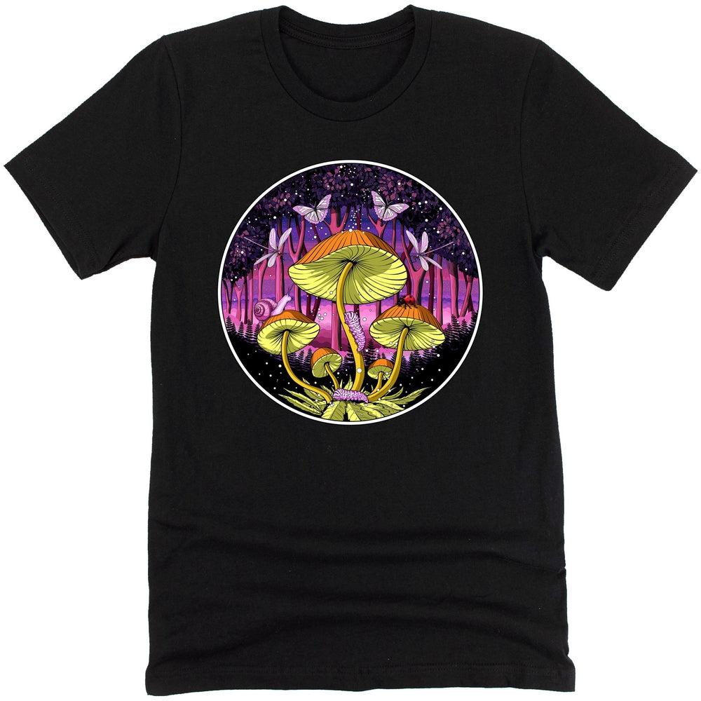 Mushrooms Shirt, Magic Mushrooms Shirt, Psychedelic Mushroom Shirt, Mushroom Forest T-Shirt, Mushrooms Clothing, Mushroom Clothing - Psychonautica Store