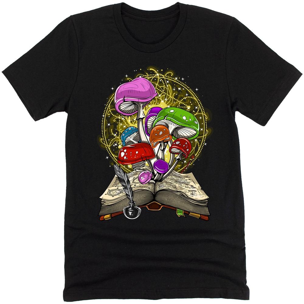 Magic Mushrooms Shirt, Psychedelic Tee, Hippie Clothes, Trippy Shirts, Mushrooms Tee, Psilocybin Mushrooms - Psychonautica Store
