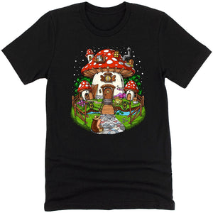 Mushroom House Shirt, Amanita Muscaria Shirt, Magic Mushrooms Shirt, Hippie Shirt, Mushroom Clothing, Forest Mushrooms Shirt - Psychonautica Store