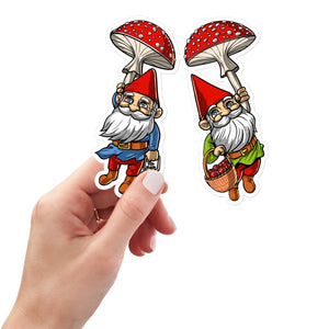 Gnomes Sticker, Magic Mushrooms Sticker, Hippie Sticker, Mushroom Sticker, Fungi Stickers, Amanita Muscaria Sticker - Psychonautica Store