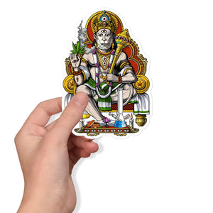 Hindu God Sticker, Hanuman Sticker, Stoner Stickers, Hindu Decals, Hinduism Stickers, Hindu Deity Sticker, Hindu God Sticker, Psychedelic Sticker - Psychonautica Store