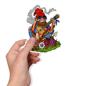 Gnome Smoking Weed Sticker, Gnome Sticker, Hippie Sticker, Stoner Sticker, Forest Gnome Decal - Psychonautica Store