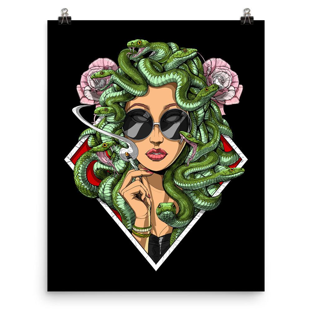 Medusa Art Print, Medusa Goddess Poster, Stoner Poster, Hippie Poster, Psychedelic Poster, Hippie Poster - Psychonautica Store