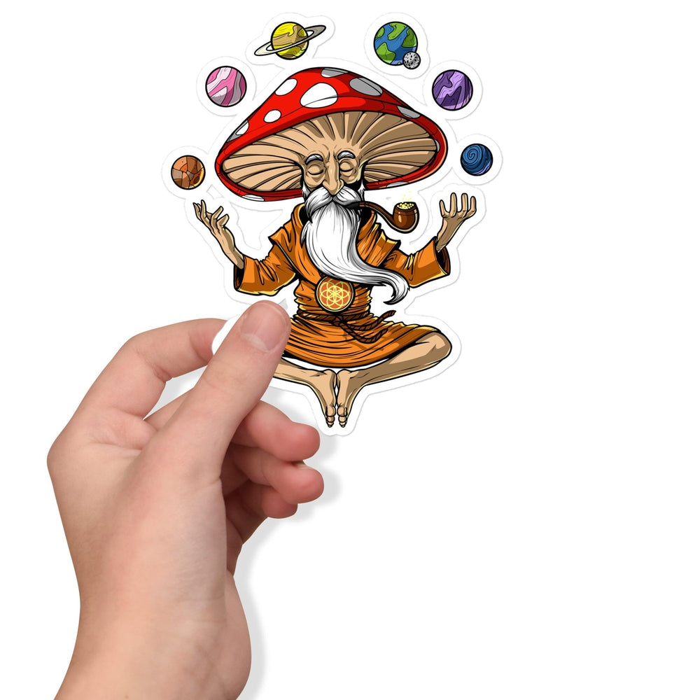 Magic Mushroom Buddha Sticker, Magic Mushrooms Stickers, Psychedelic Stickers, Hippie Stickers, Psychedelic Decals, Trippy Sticker, Buddha Stickers - Psychonautica Store