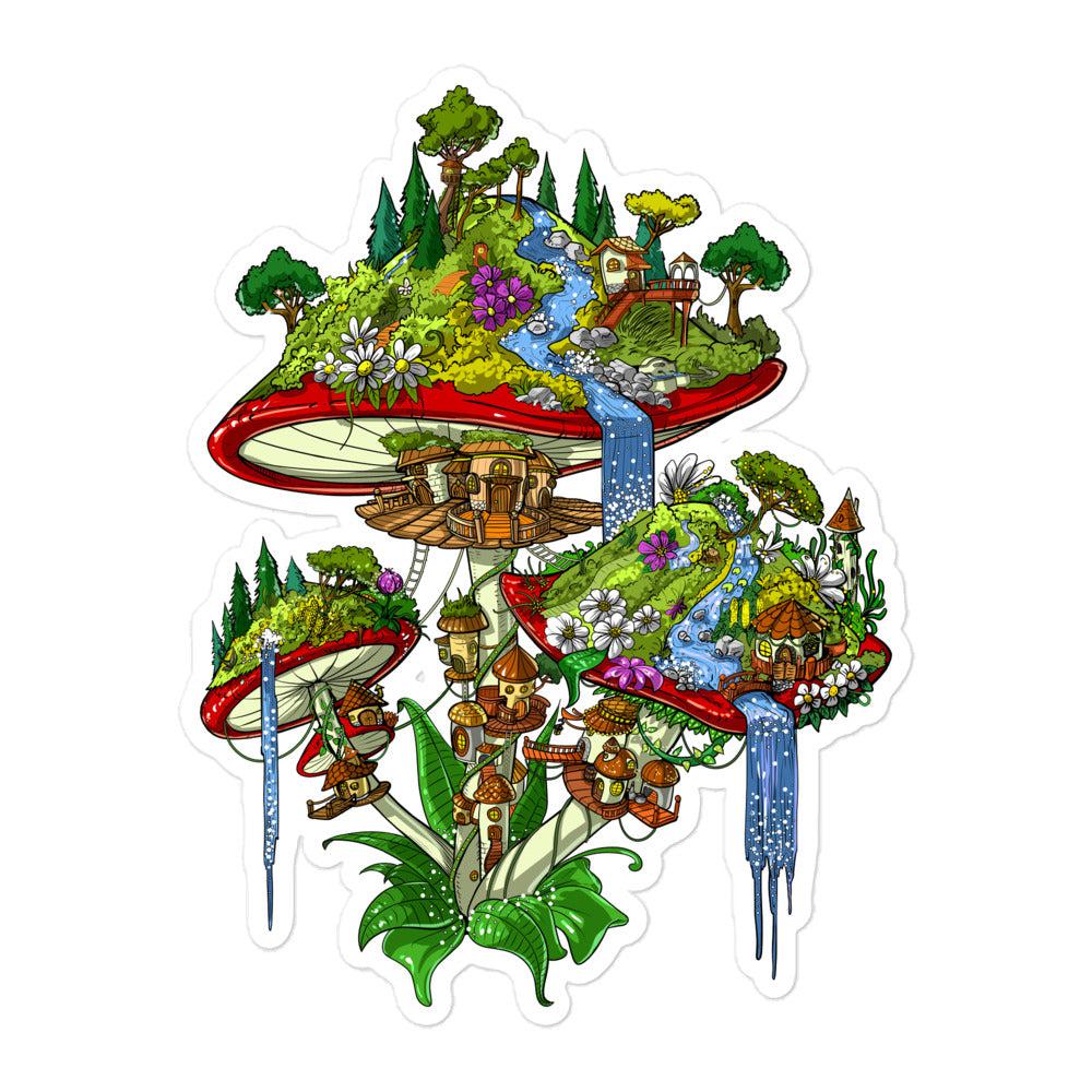 Magic Mushrooms Sticker, Mushroom Sticker, Psyhedelic Sticker, Hippie Sticker, Trippy Mushrooms Sticker, Mushrooms Decal, Amanita Muscaria Sticker - Psychonautica Store