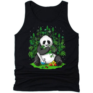 Panda Tank Top, Weed Tank, Hippie Tank, Panda Clothes, Cannabis Tank, Stoner Clothing, Funny Panda Clothes - Psychonautica Store