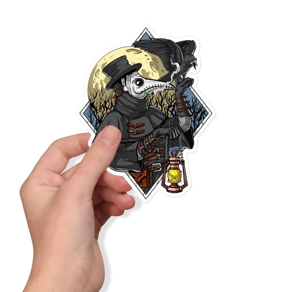 Plague Doctor Sticker, Plague Doctor Smoking Weed Stickers, Plague Doctor Stoner Stickers, Gothic Stickers, Plague Doctor Smoking Cannabis Decal - Psychonautica Store