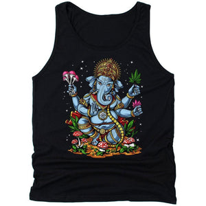 Psychedelic Ganesha Tank, Ganesha Tank, Hippie Clothes, Stoner Tank, Festival Clothing, Hippie Clothing - Psychonautica Store