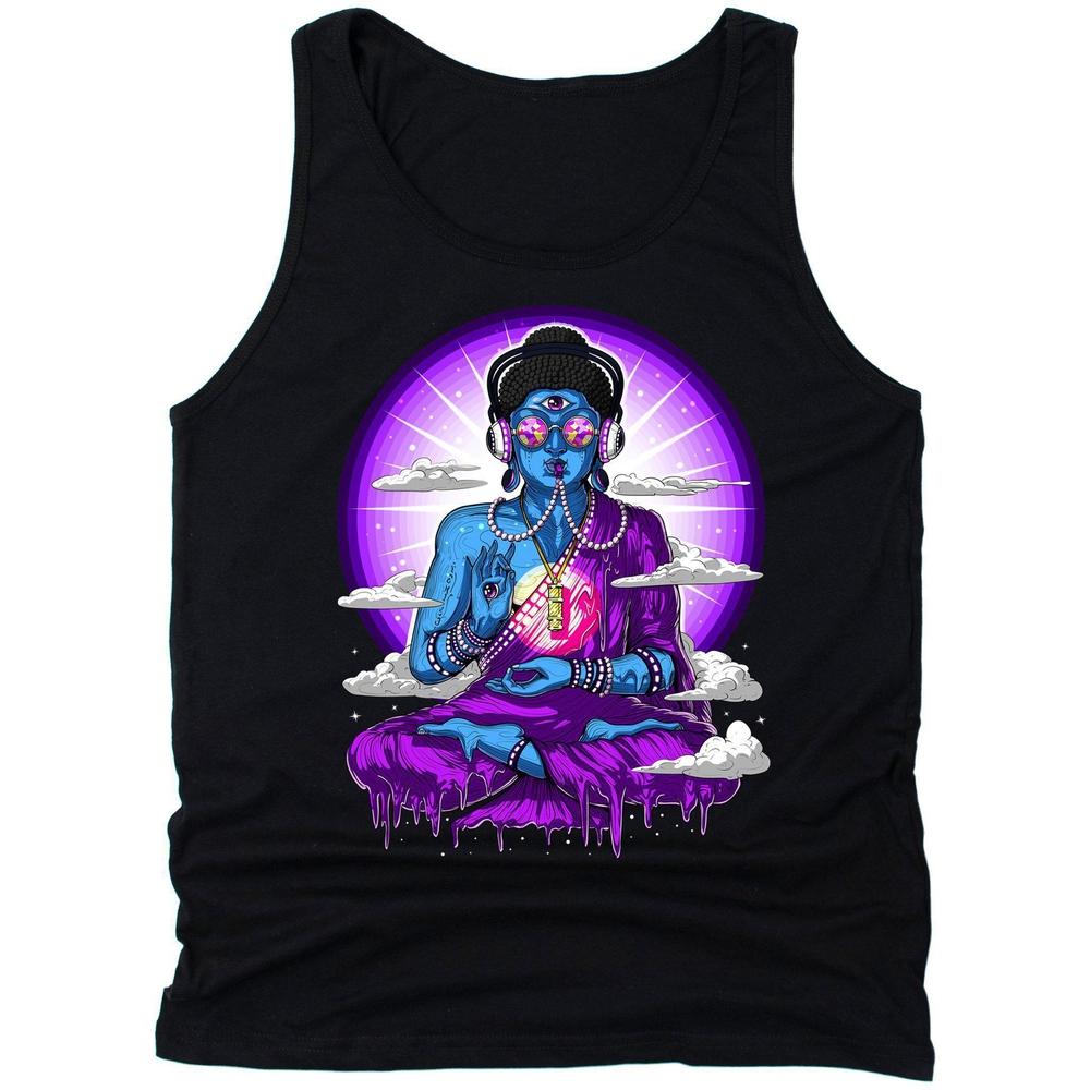 Psytrance Tank, Psychedelic Tank, Buddha Tank Top, Trippy Tank, EDM Clothes, Festival Clothes, Festival Clothing - Psychonautica Store