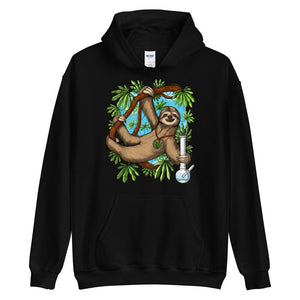 Stoner Hoodie, Sloth Hoodie, Hippie Sweatshirt, Sloth Sweatshirt, Weed Hoodie, Stoner Clothes, Weed Clothes - Psychonautica Store