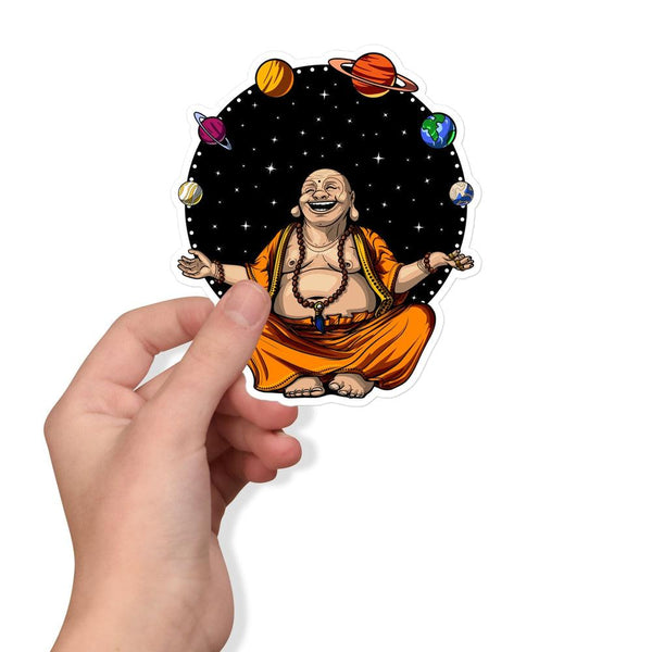 Buddha Juggling Planets Buddhist Spiritual Sticker - Psychonautica