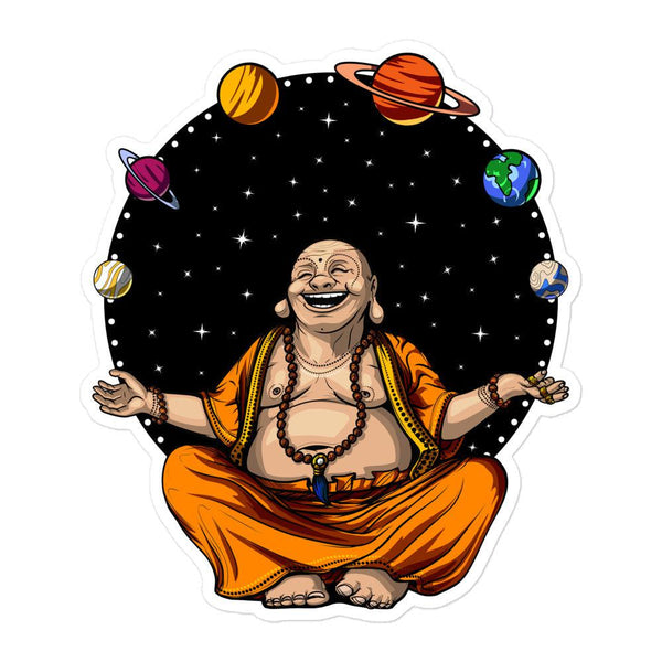 Chilling Breathing Flowing Buddha Sticker