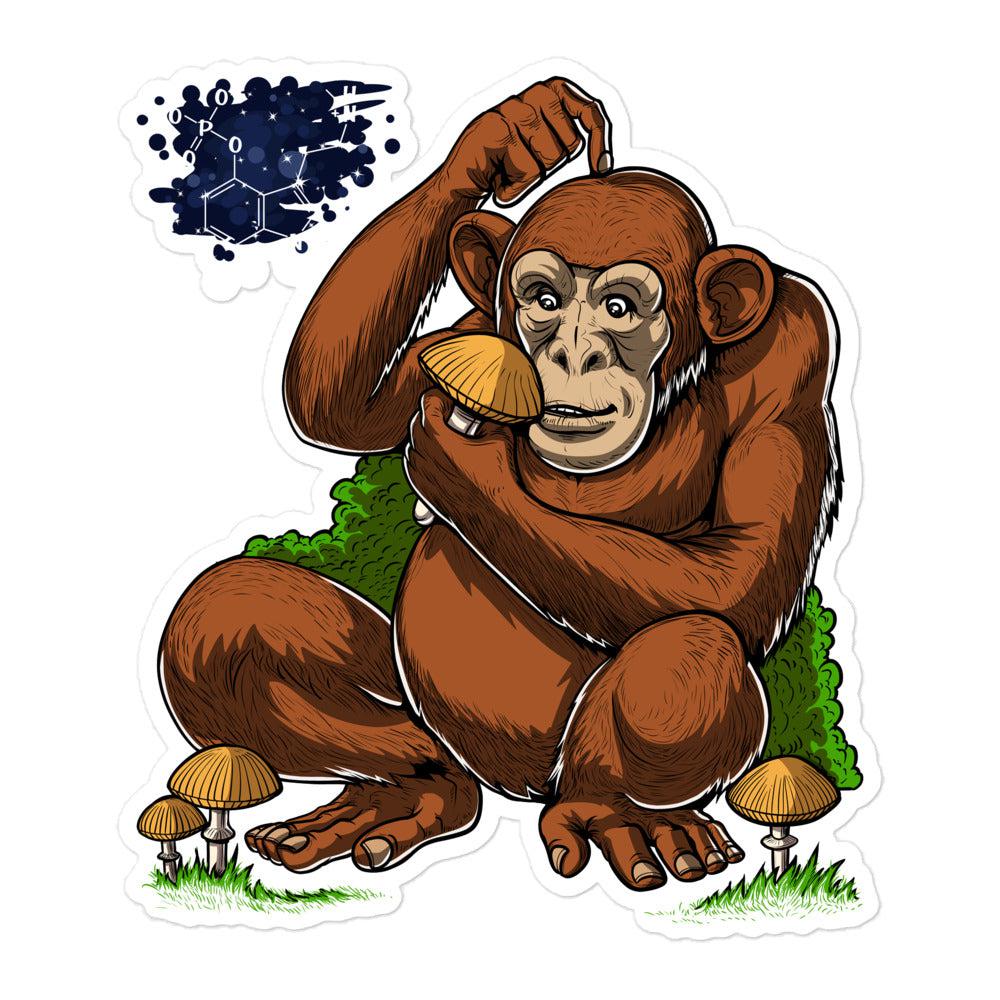 Stoned Ape Theory Sticker, Psychedelic Stickers, Magic Mushrooms Sticker, Psilocybin Mushrooms Sticker, Mushroom Stickers - Psychonautica Store