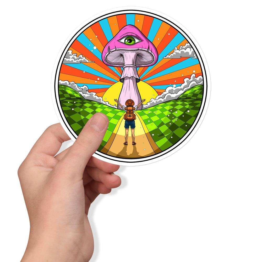 Hippie Sticker, Hippie Decals, Mushroom Sticker, Psilocybin Mushrooms, Magic Mushrooms, Trippy Mushroom - Psychonautica Store