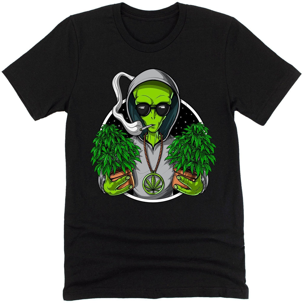 Alien Weed Shirt, Weed Shirt, Stoner Shirt, Stoner Clothes, Stoner Clothing, Cannabis Shirt, Festival Clothing - Psychonautica Store