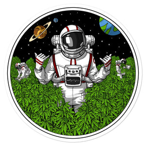 Astronaut Weed Sticker, Stoner Sticker, Weed Stickers, Psychedelic Astronaut Sticker, Weed Vinyl Decals, Stoner Decal, Marijuana Stickers, Cannabis Sticker - Psychonautica Store