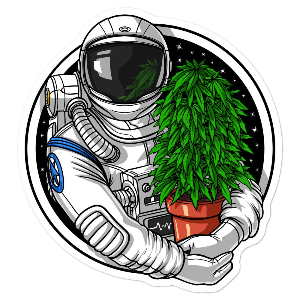 Stoner Astronaut Sticker, Weed Astronaut Stickers, Astronaut Decals, Weed Decal, Stoner Decals, Marijuana Sticker, Cannabis Stickers, Stoner Gifts - Psychonautica Store