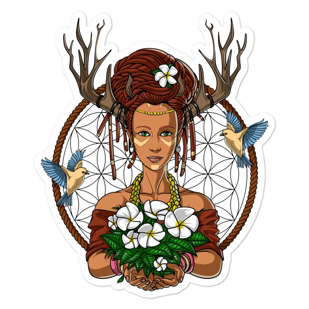 Ayahuasca Sticker, Ayahuasca Shaman, Ayahuasca Decal, Hippie Sticker, Forest Spirit, Shaman Sticker - Psychonautica Store