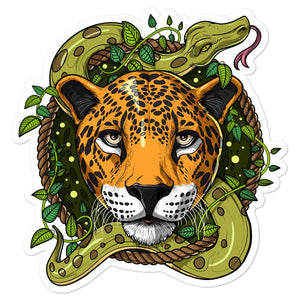 Ayahuasca Sticker, Jaguar Sticker, Psychedelic Stickers, Jaguar Decals, Psychedelic Jaguar Sticker, Snake Sticker, Ayahuasca Decals - Psychonautica Store