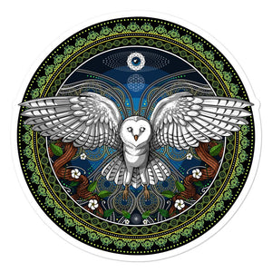 Owl Sticker, Ayahuasca Sticker, Trippy Owl Sticker, Ayahuasca Decals, Ayahuasca Gifts, Psychedelic Sticker - Psychonautica Store