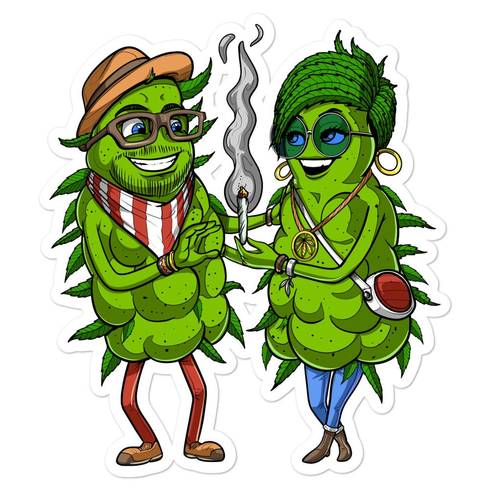 Weed Buds Sticker, Funny Weed Sticker, Hippie Stoner Sticker, Funny Cannabis Sticker, Marijuana Sticker - Psychonautica Store