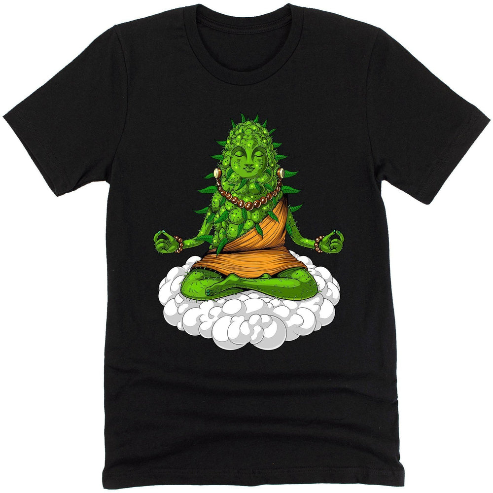 Weed Bud Shirt, Weed Yoga Tee, Weed Meditation Shirt, Cannabis Yoga Shirt, Hippie Stoner Shirt - Psychonautica Store