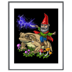 DMT Poster, Psychedelic Poster, Hippie Art Print, Gnomes Poster, Trippy Poster, Bufo Alvarius Toad Poster - Psychonautica Store